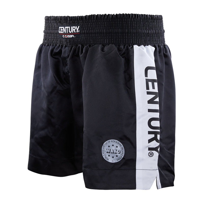 WAKO Kickboxing Shorts Black White (8287244386458)